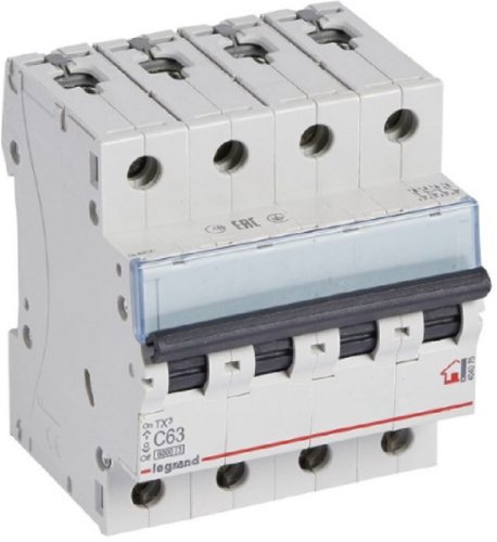 Выключатель автоматический Legrand TX3 6000 4п 63А C 6кА картинка